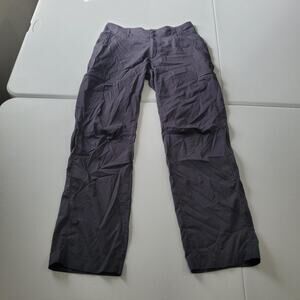 LL Bean Pants Womens 4 Black Stretch Outdoor Hiking Nylon Spandex Cargo Pockets